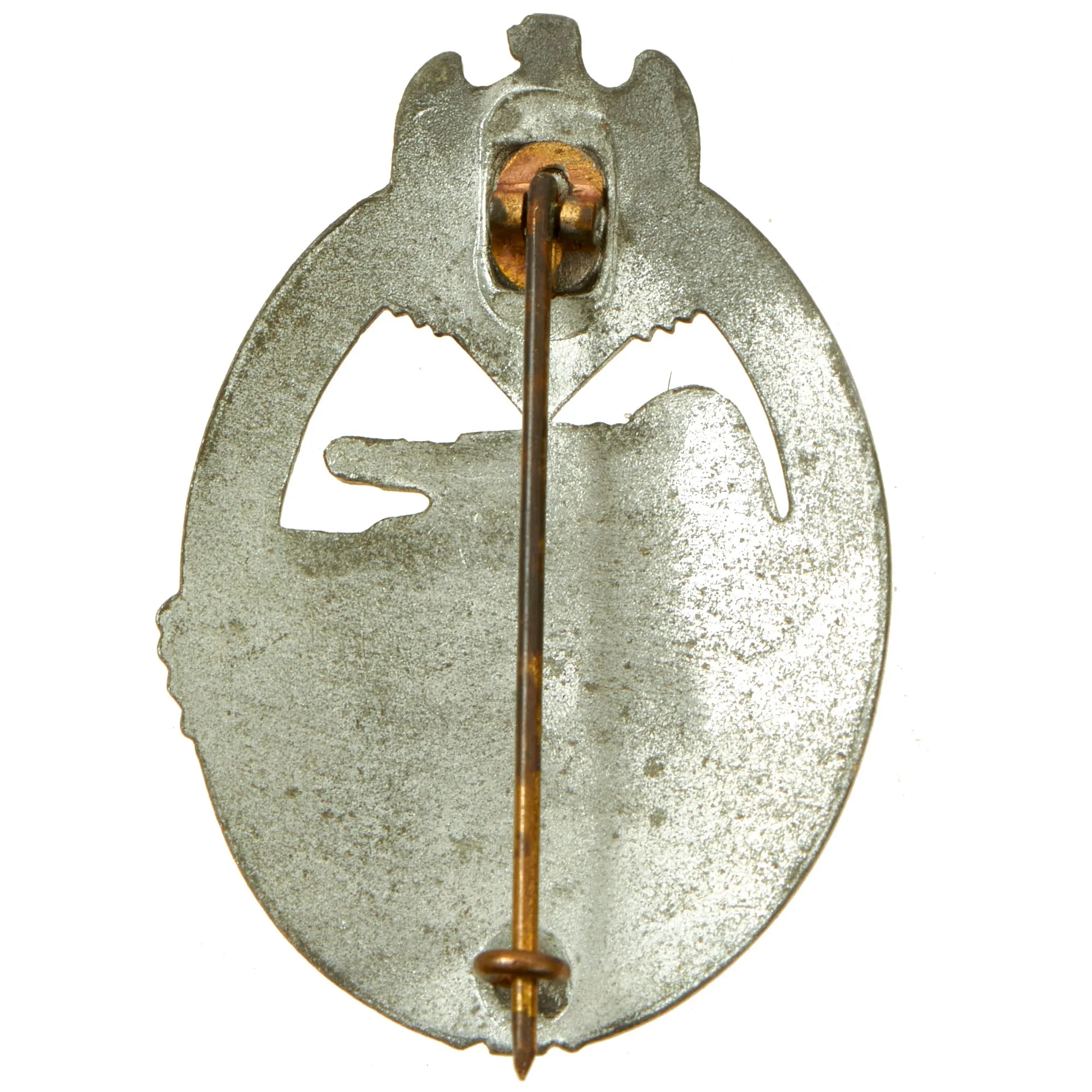 Original German WWII Silver Grade Panzer Assault Tank Badge by Steinhauer & Lück - Scoop Back Version