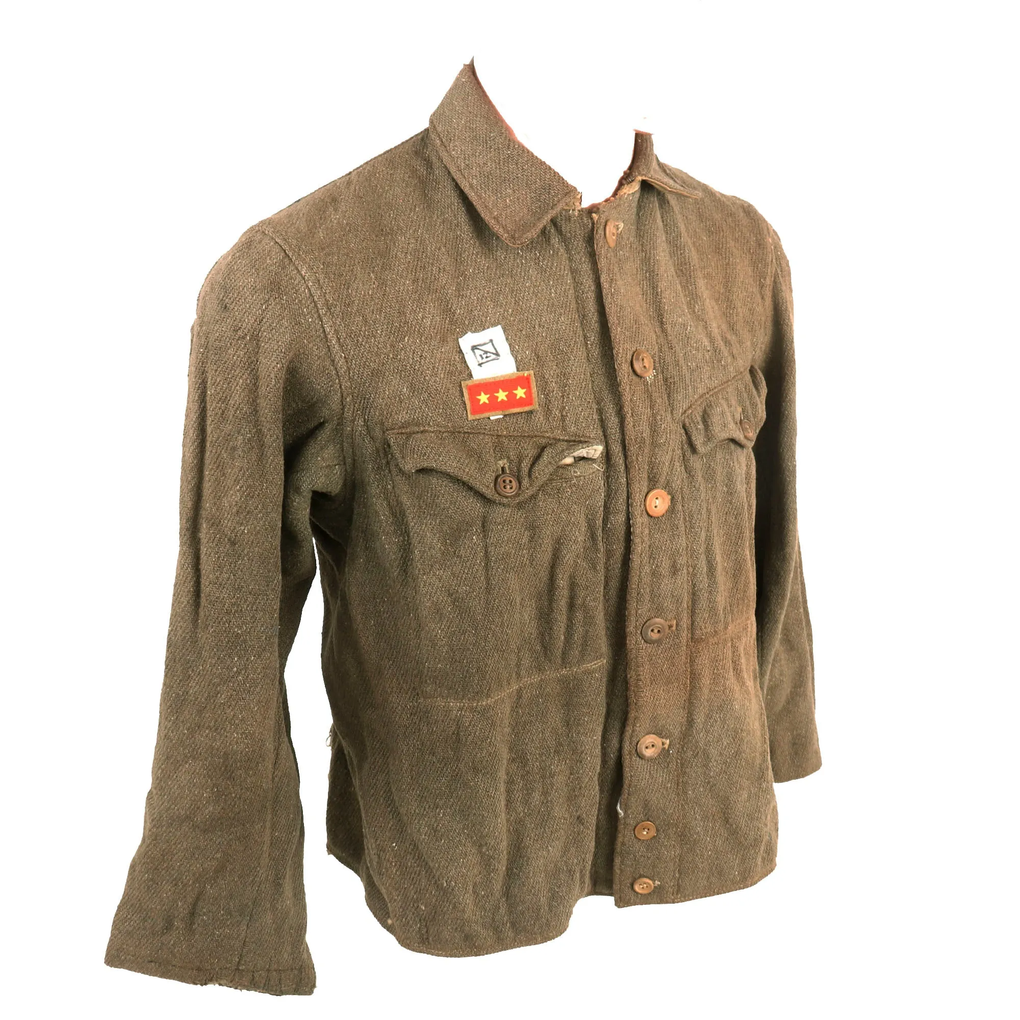 Original Japanese WWII Late War Enlisted Man’s Wool Tunic - Superior Private