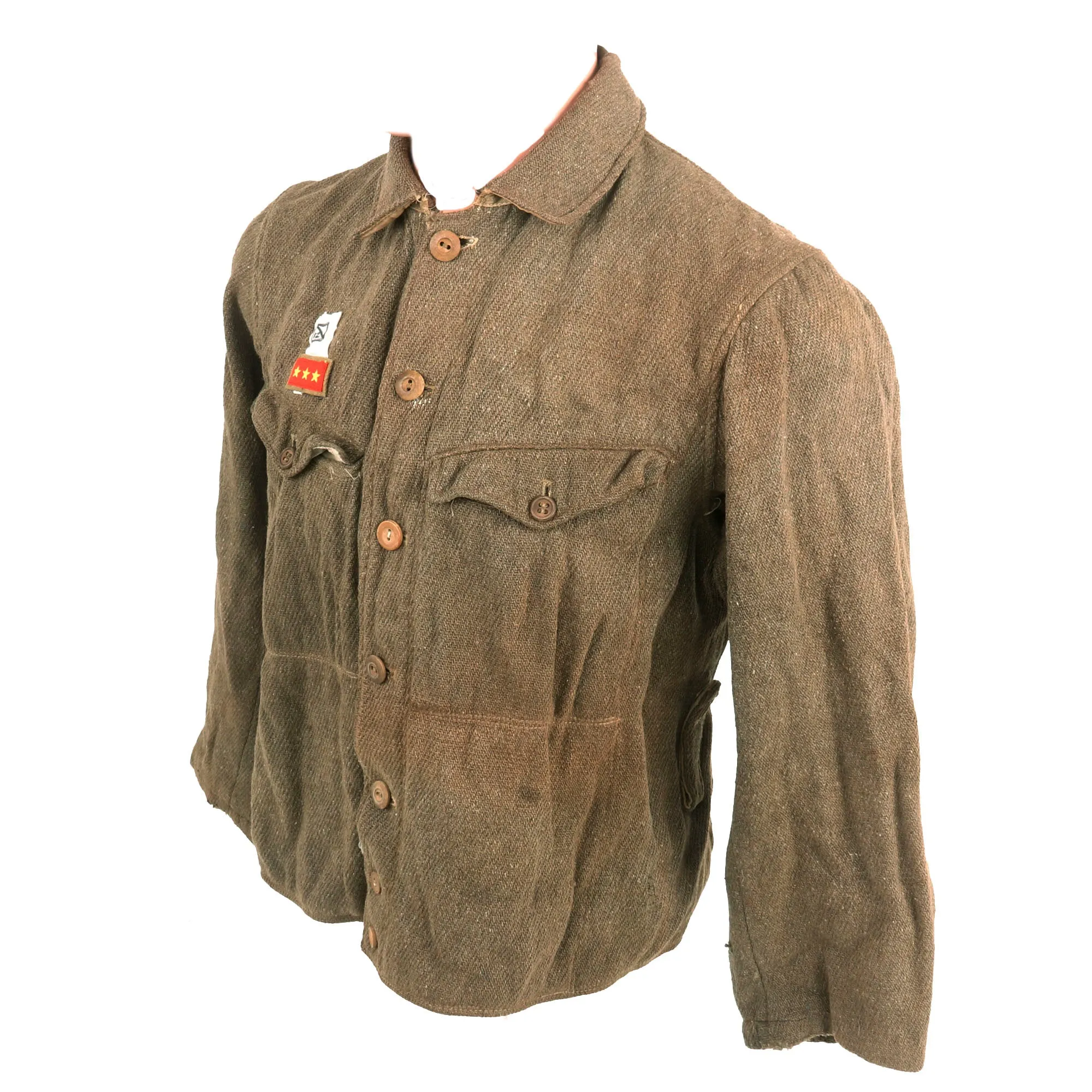 Original Japanese WWII Late War Enlisted Man’s Wool Tunic - Superior Private