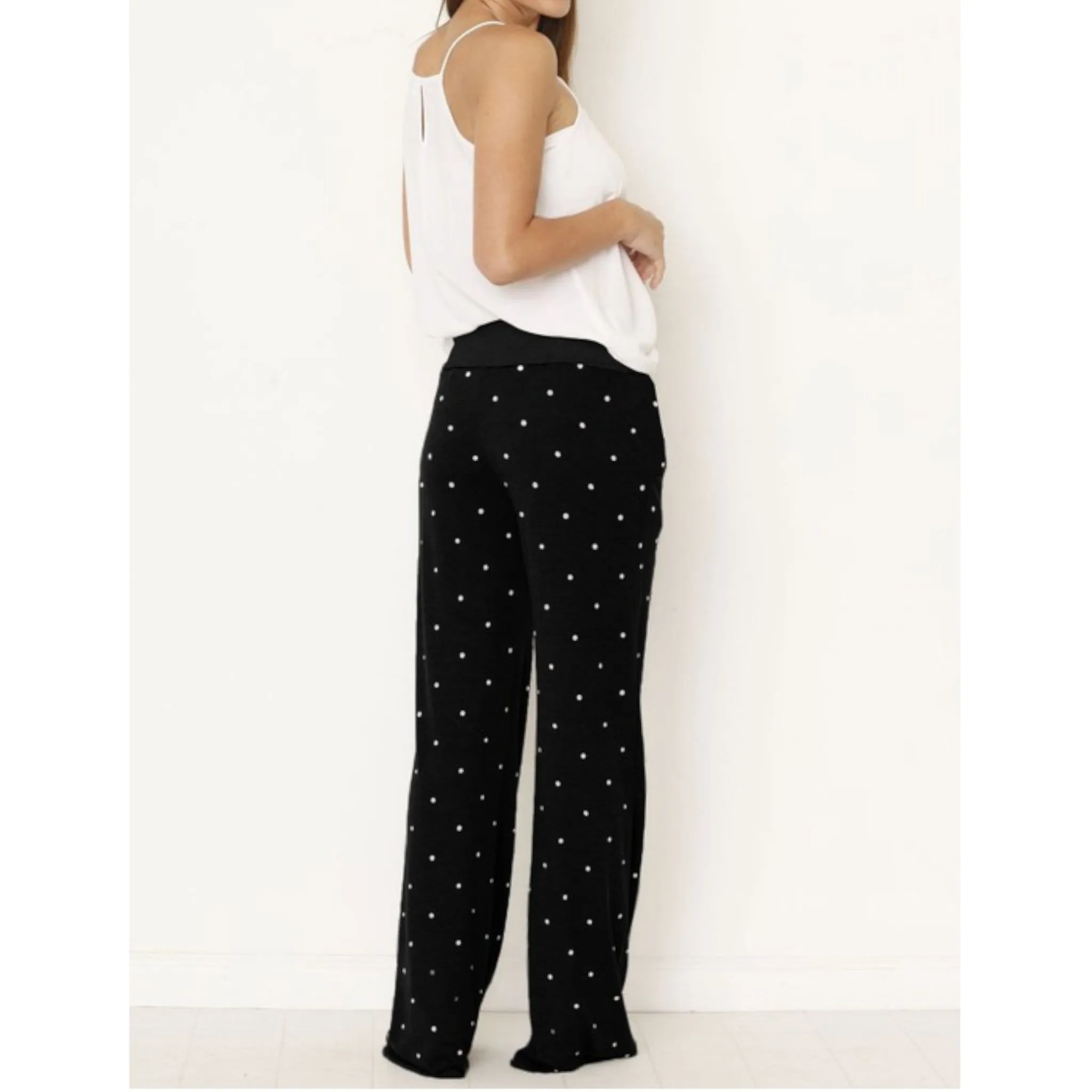 Polka Dot Drawstring Pants