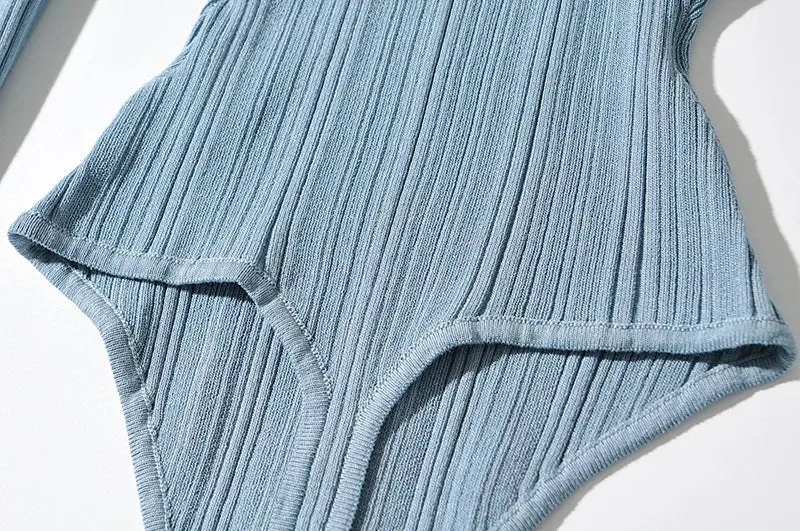 Pre Order:  Contoured Ribbed Boatneck Knit Bodysuit