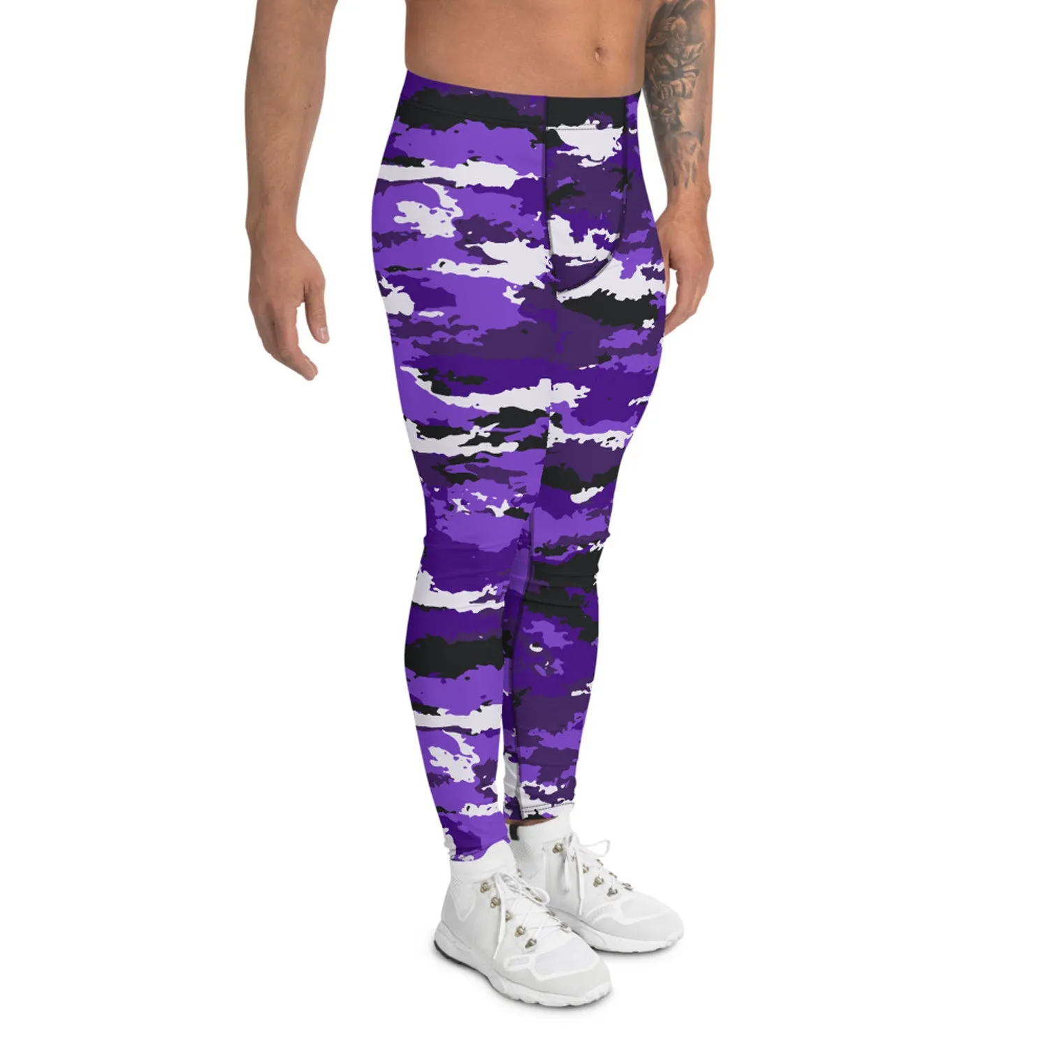 Purple Camo Men's Leggings