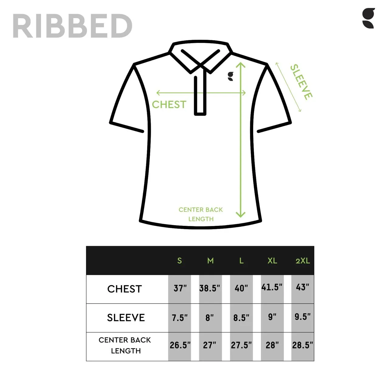 Ribbed Premium Polo | Forest Green