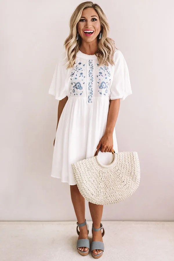 Road Trip To Paradise Embroidered Dress