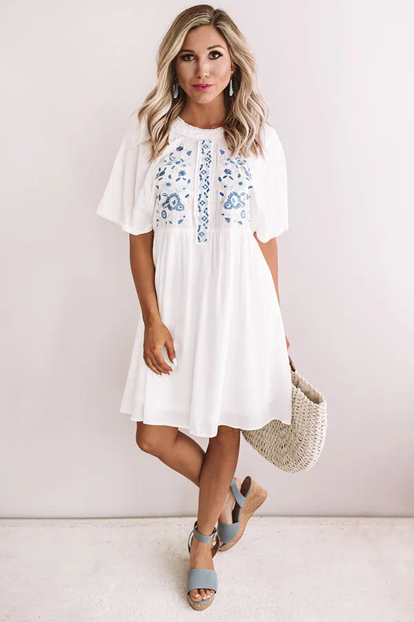Road Trip To Paradise Embroidered Dress