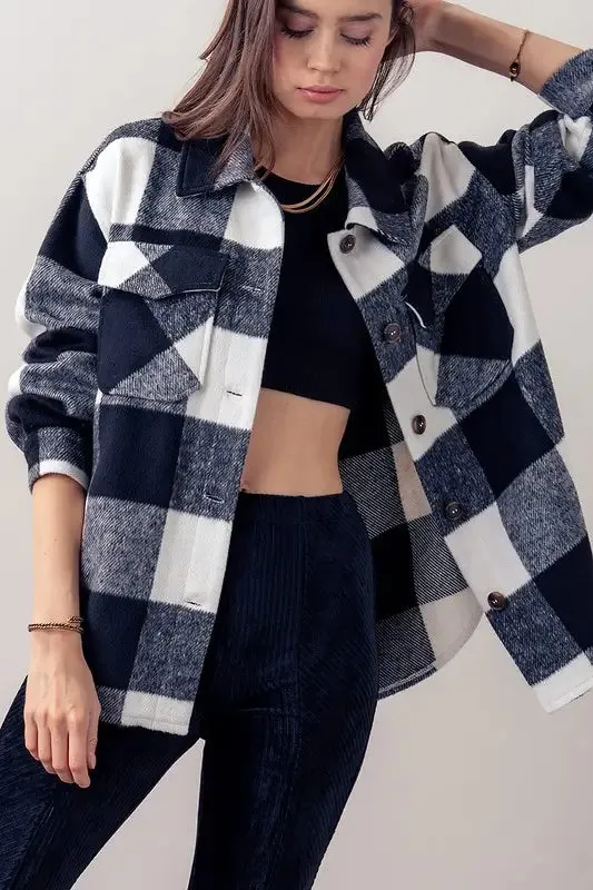 Scout Plaid Flannel Button Down Shacket