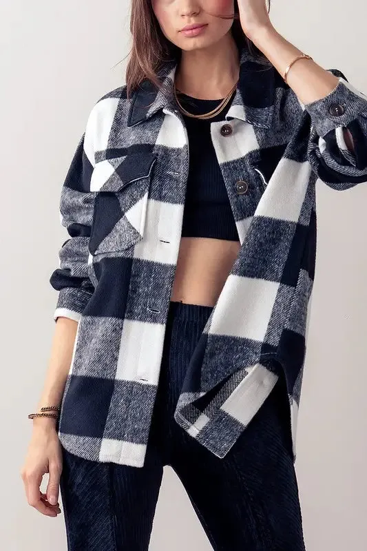 Scout Plaid Flannel Button Down Shacket