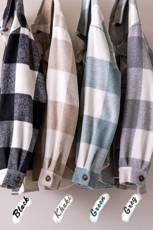 Scout Plaid Flannel Button Down Shacket