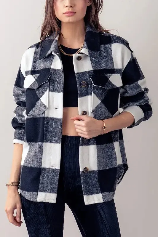 Scout Plaid Flannel Button Down Shacket