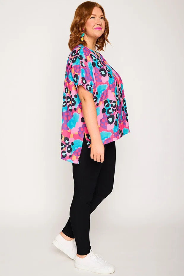 Serena Inky Leopard Top