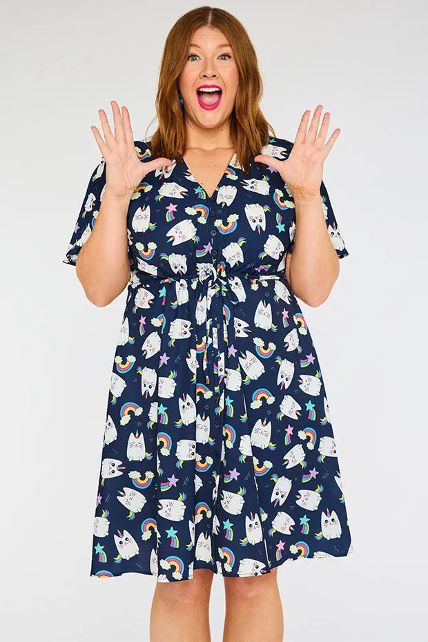 Siena Caticorns Navy Dress