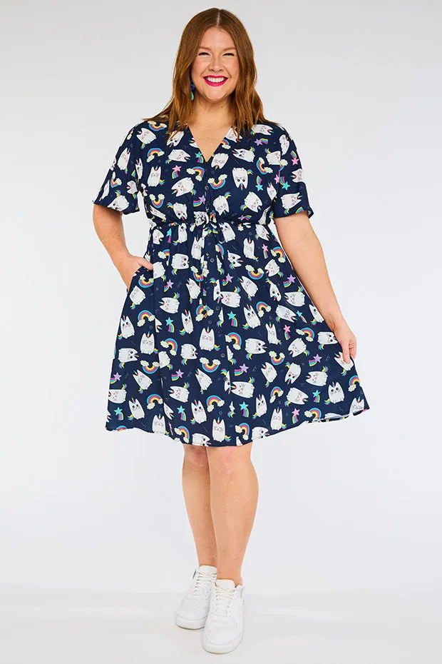 Siena Caticorns Navy Dress