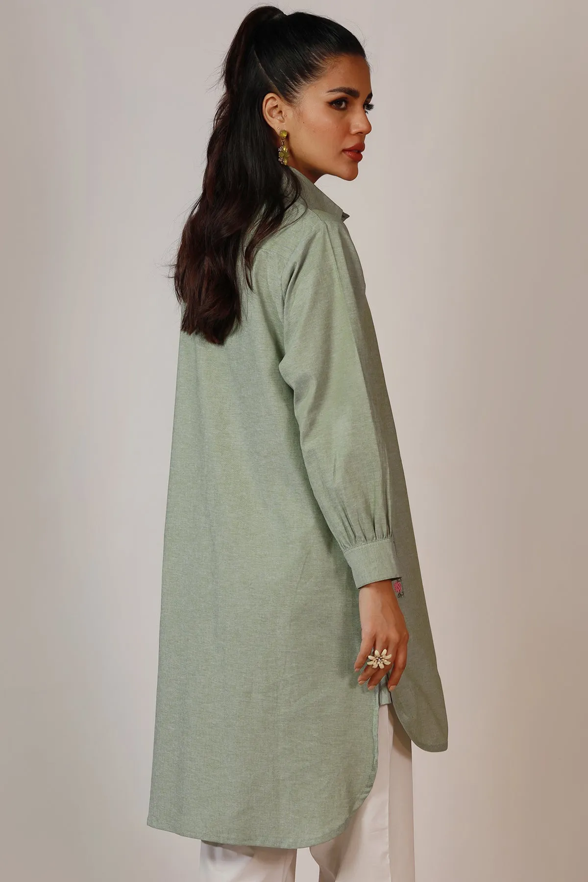 Sofia Pastel Green Tunic Top - W22 - WTN0016