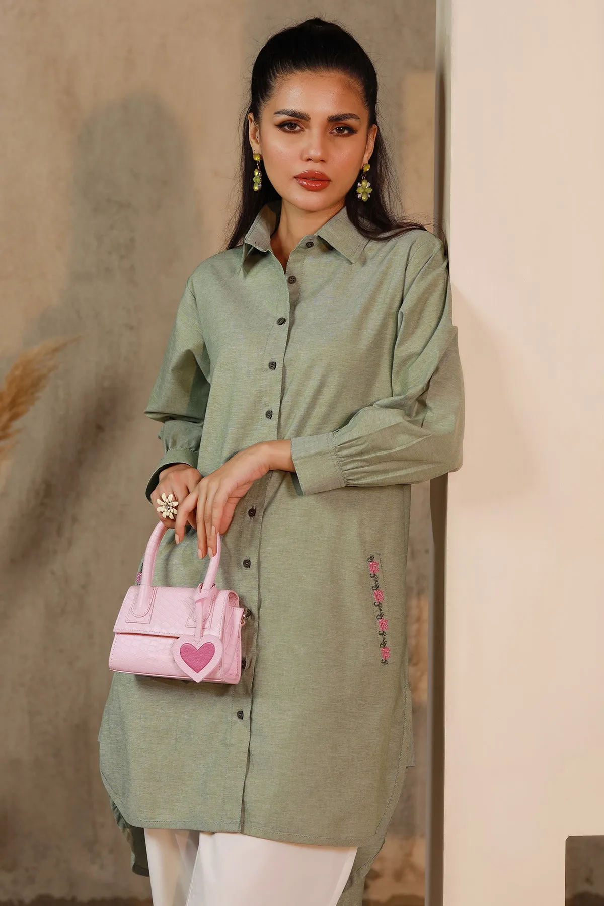 Sofia Pastel Green Tunic Top - W22 - WTN0016