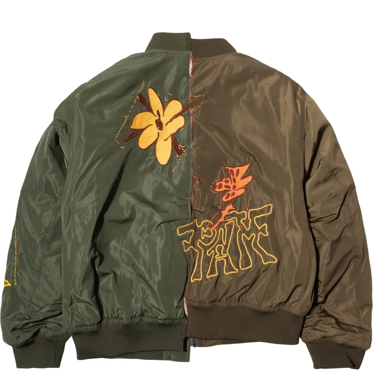 SPACE BLOSSOMS SPLIT BOMBER JACKET