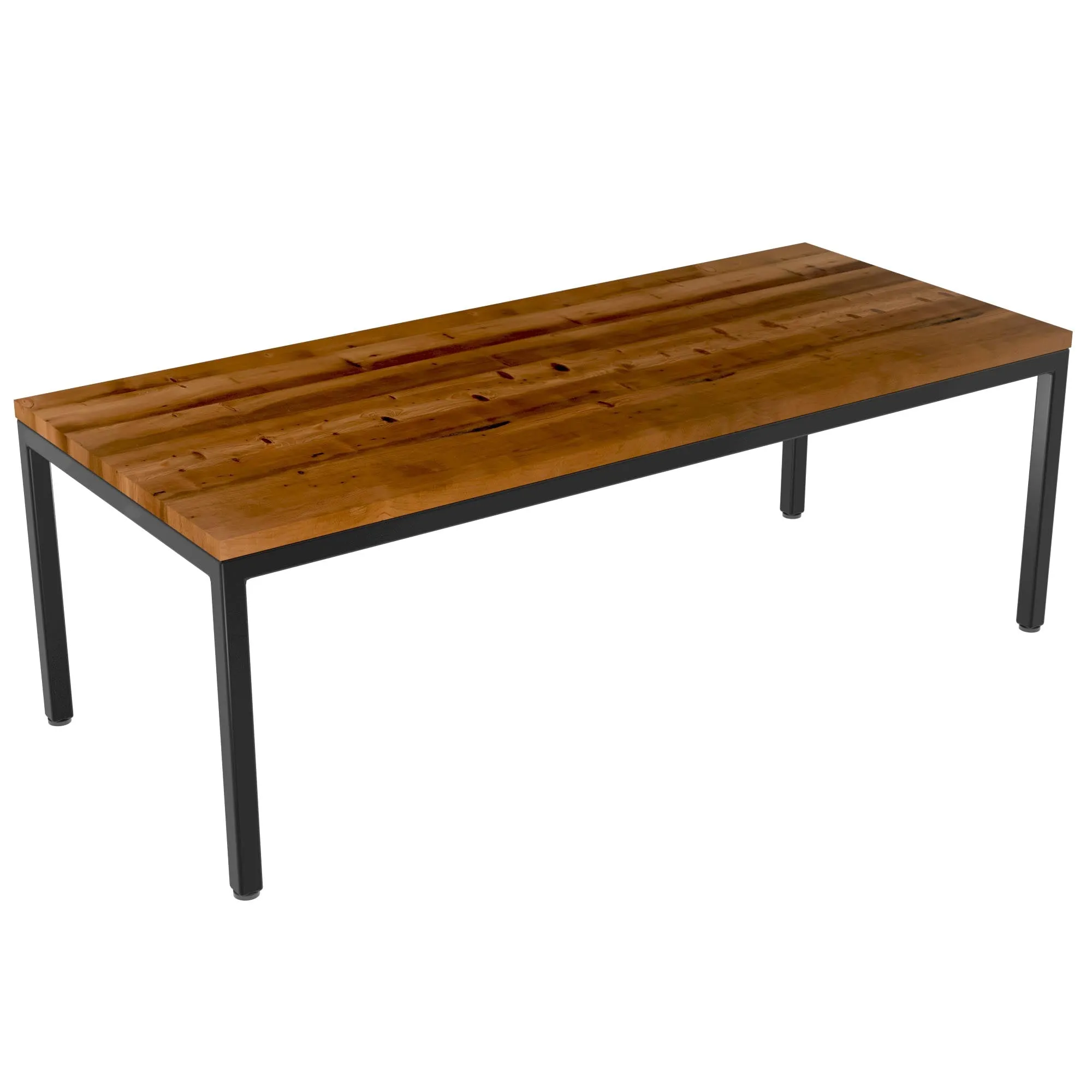 Steel Parsons Reclaimed Wood Dining Table