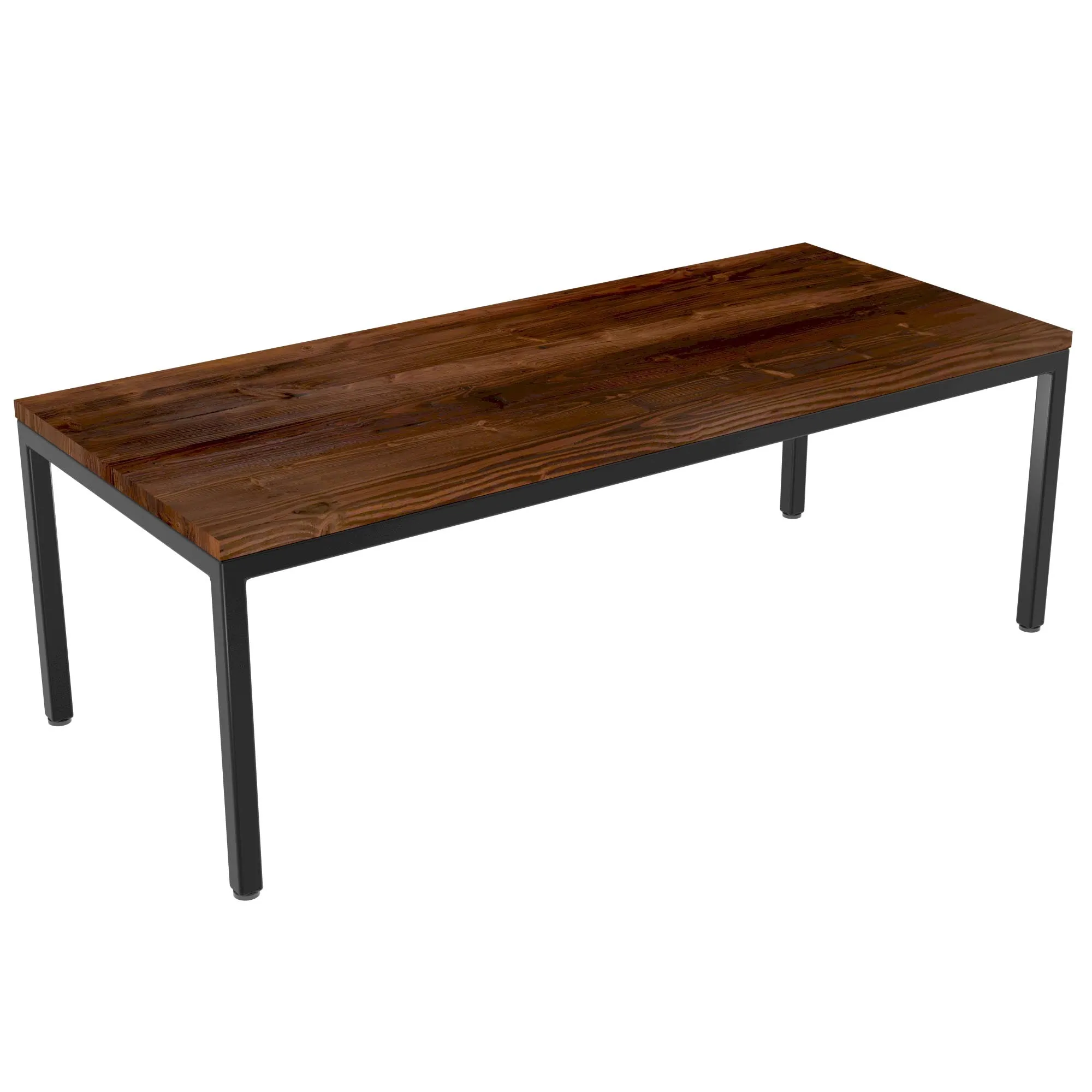 Steel Parsons Reclaimed Wood Dining Table