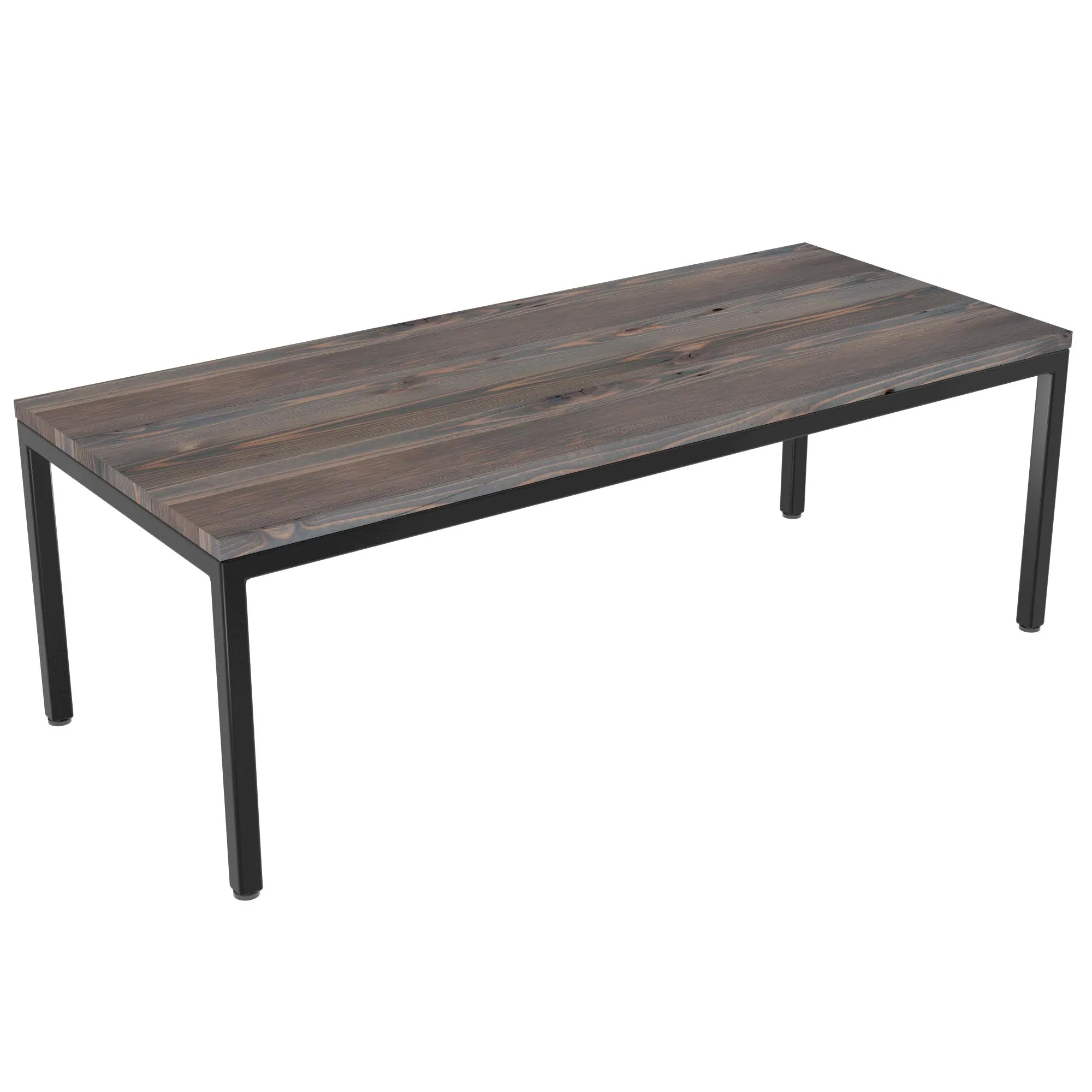 Steel Parsons Reclaimed Wood Dining Table