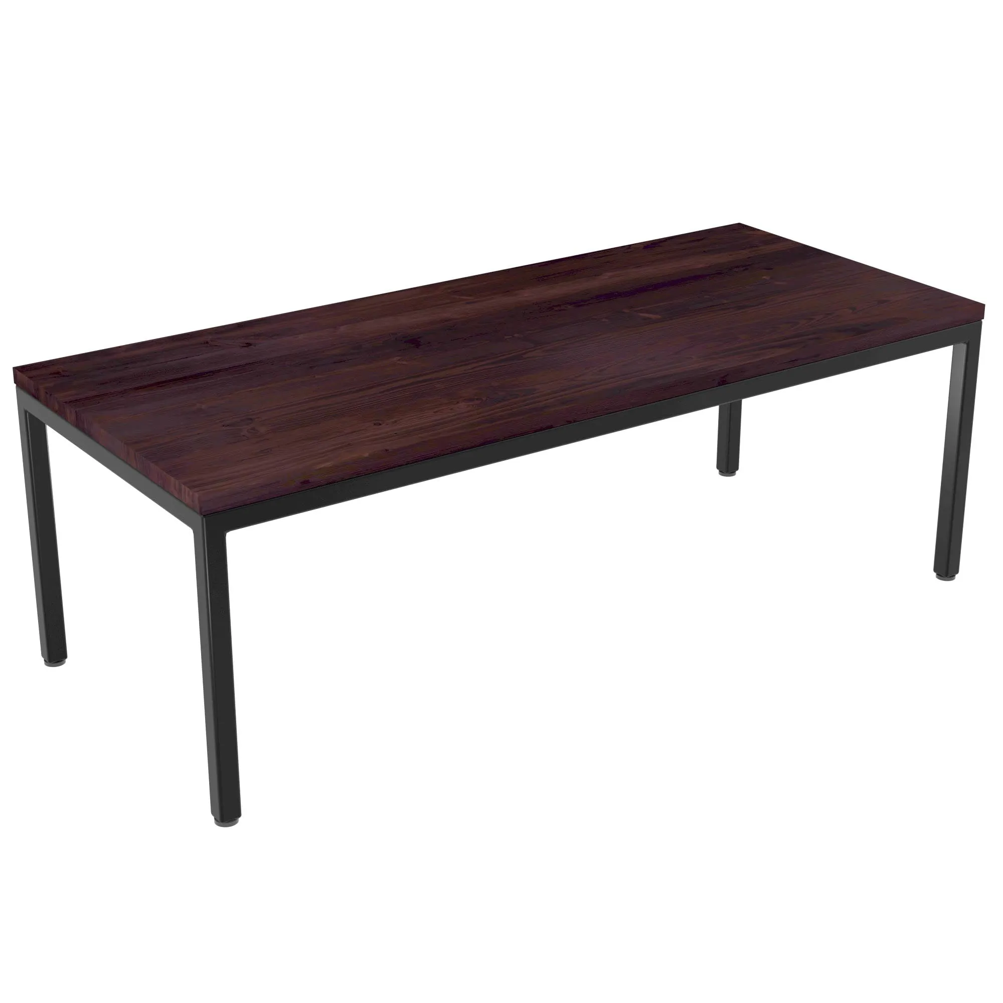 Steel Parsons Reclaimed Wood Dining Table