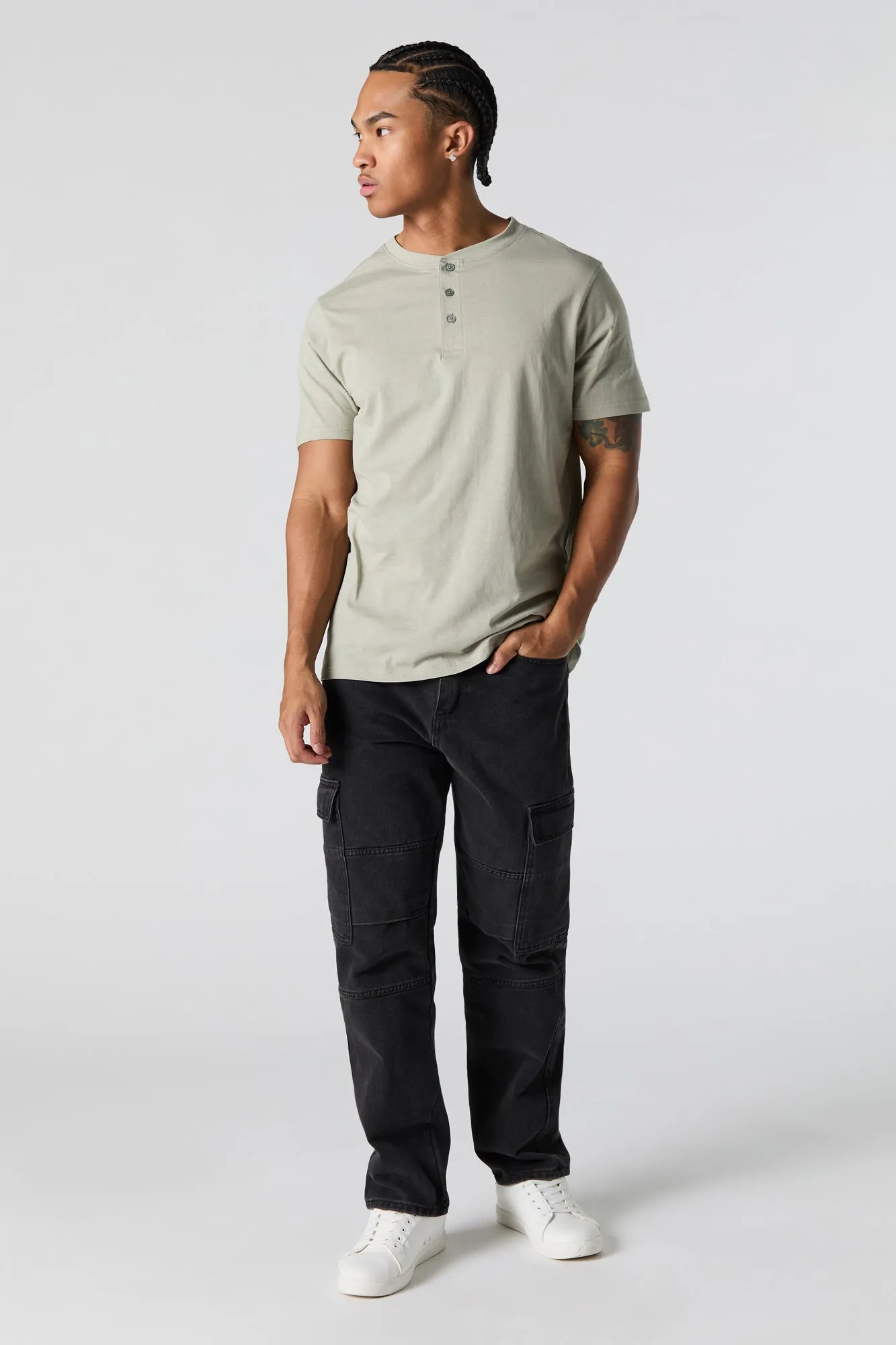 T-shirt Henley uni