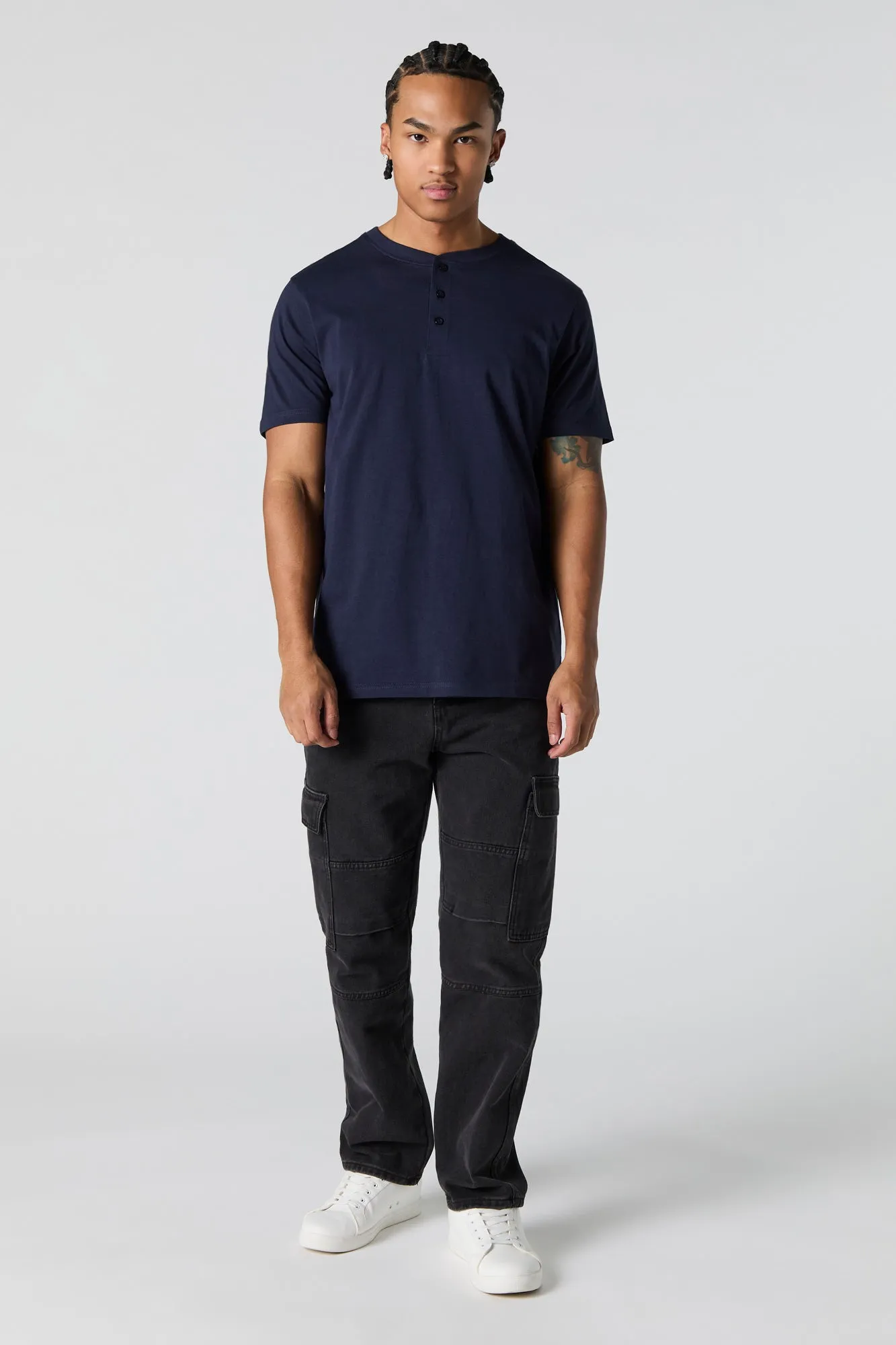 T-shirt Henley uni