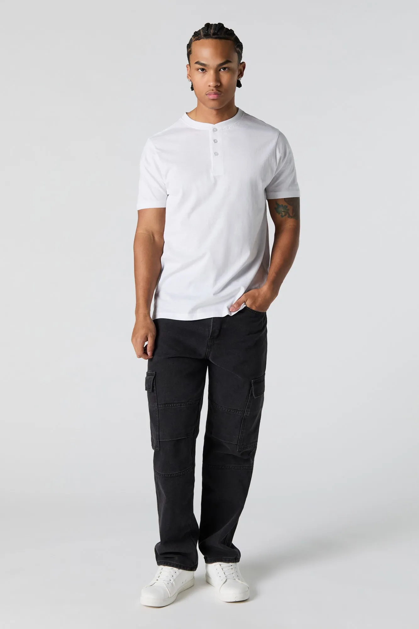 T-shirt Henley uni