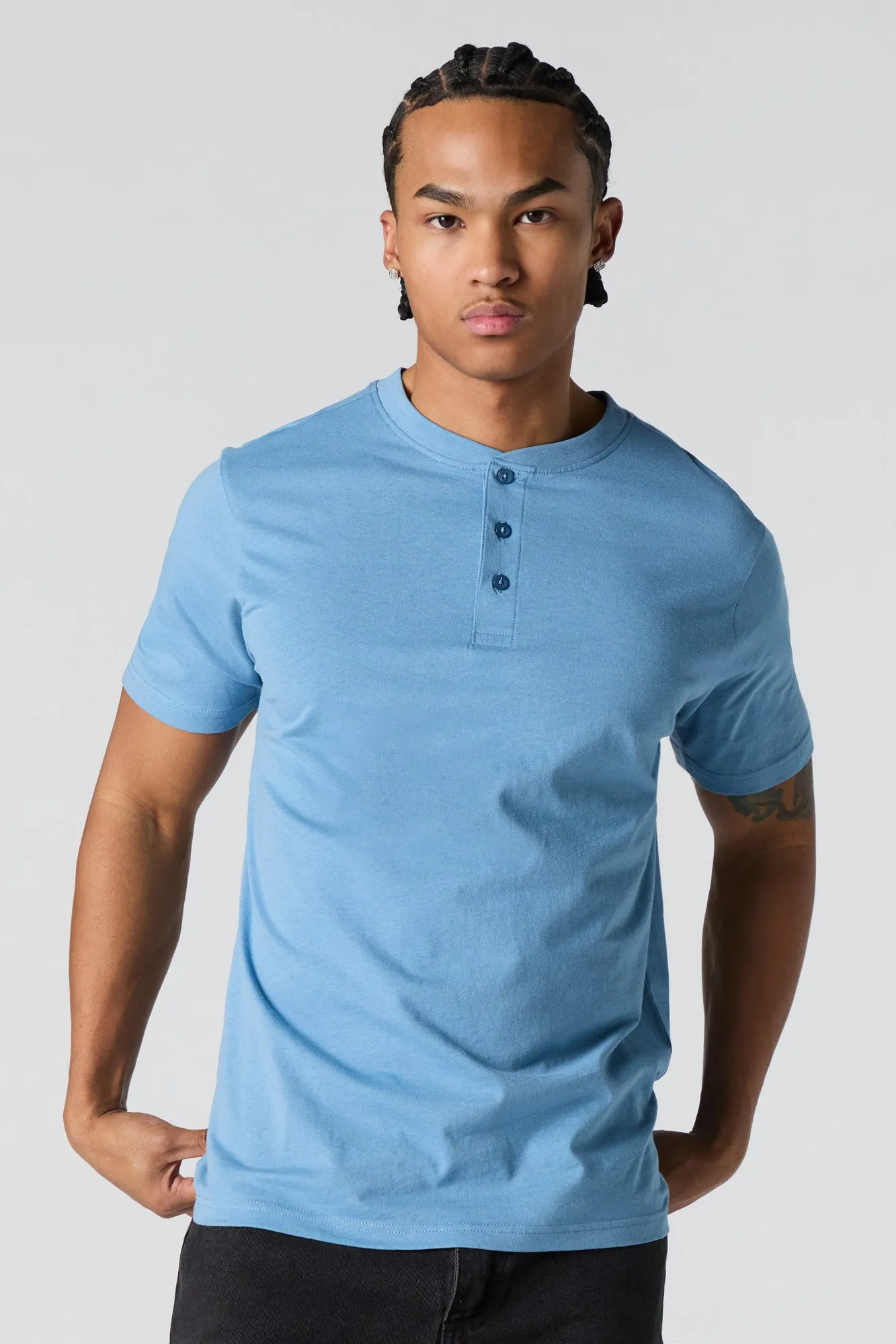 T-shirt Henley uni
