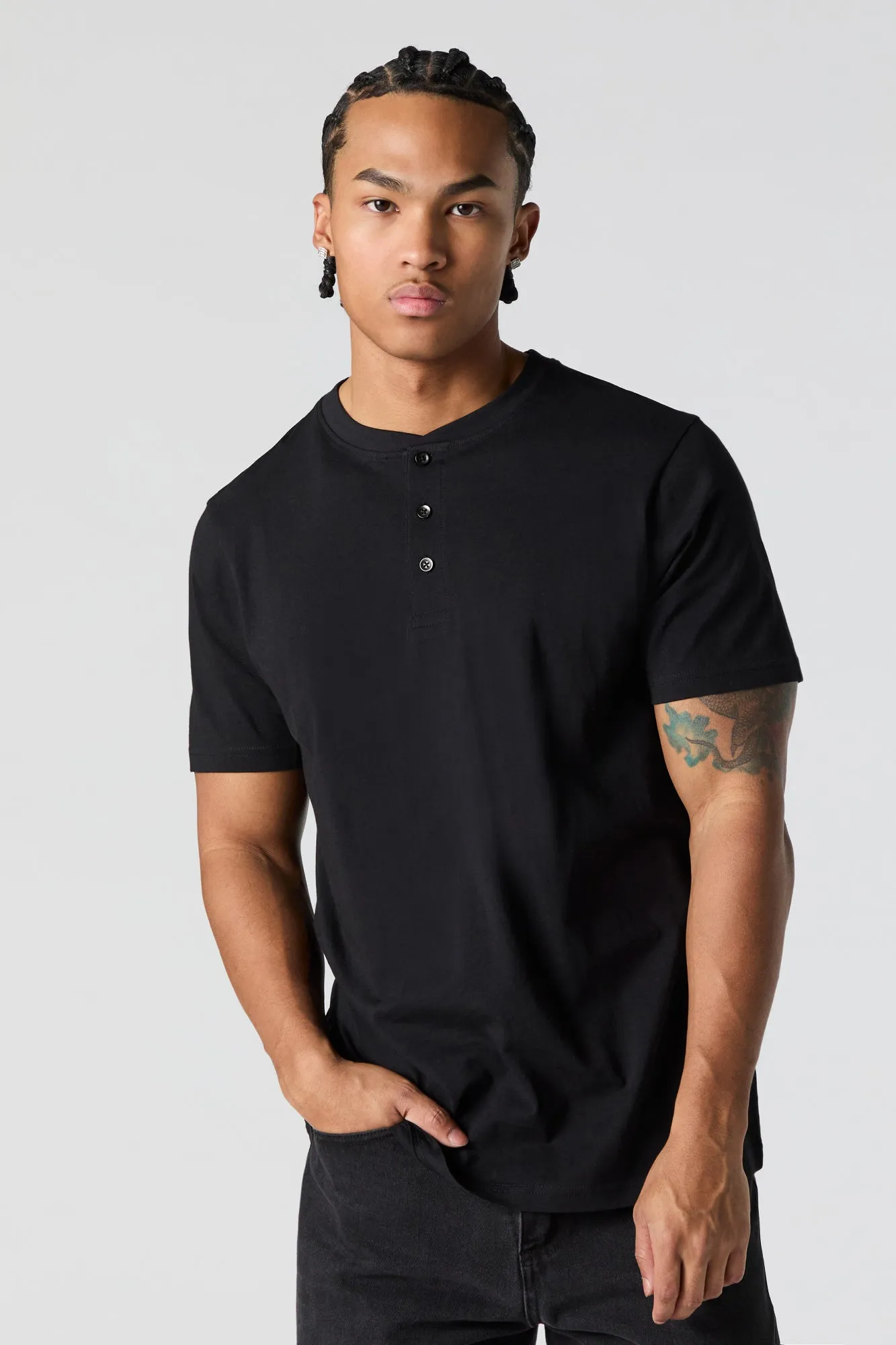 T-shirt Henley uni
