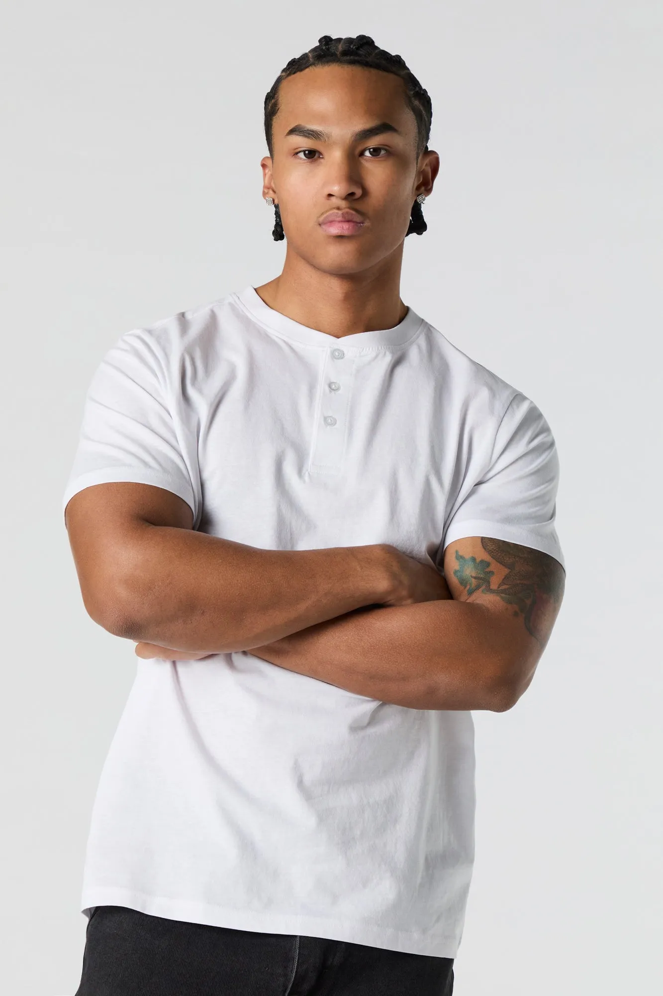 T-shirt Henley uni