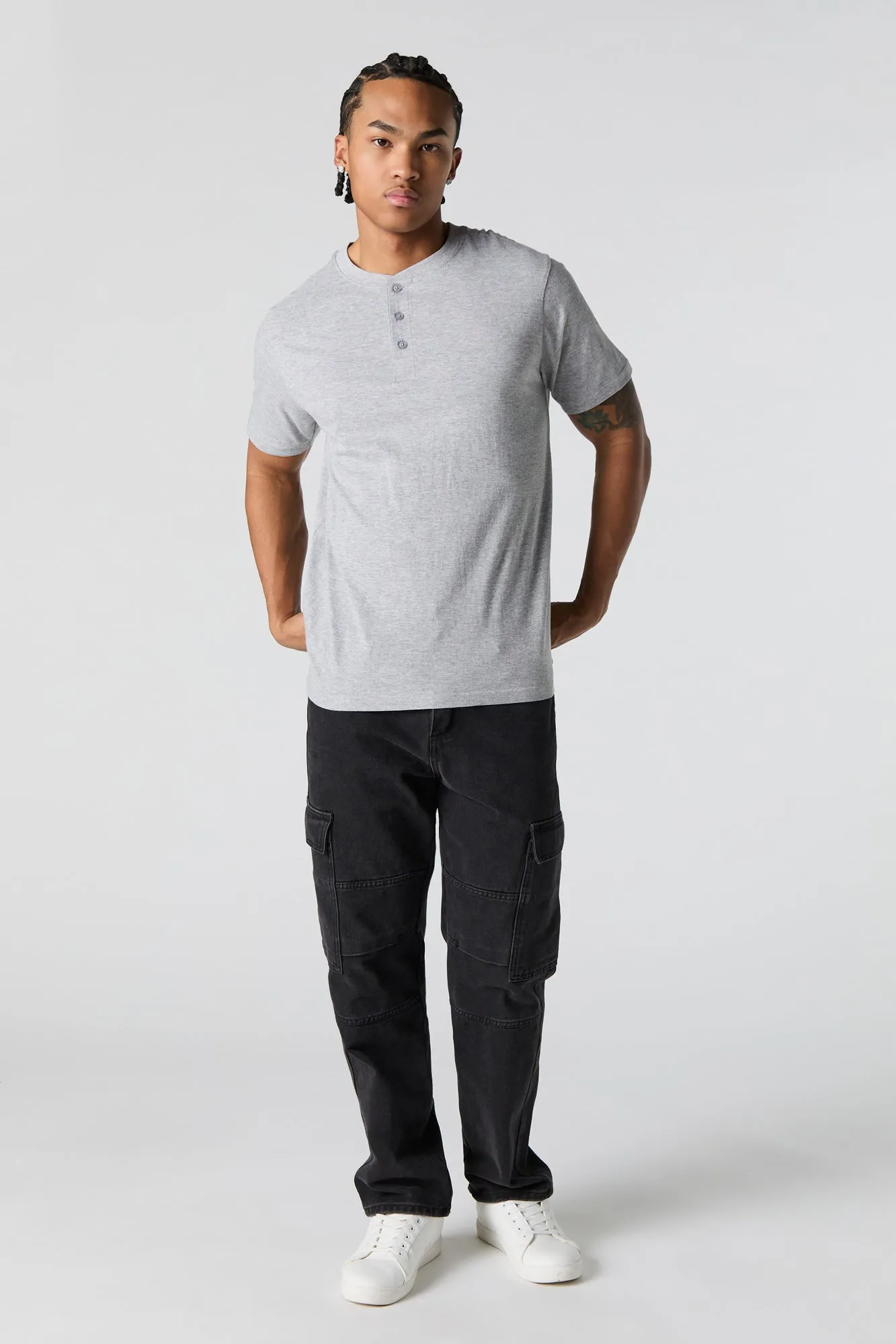 T-shirt Henley uni
