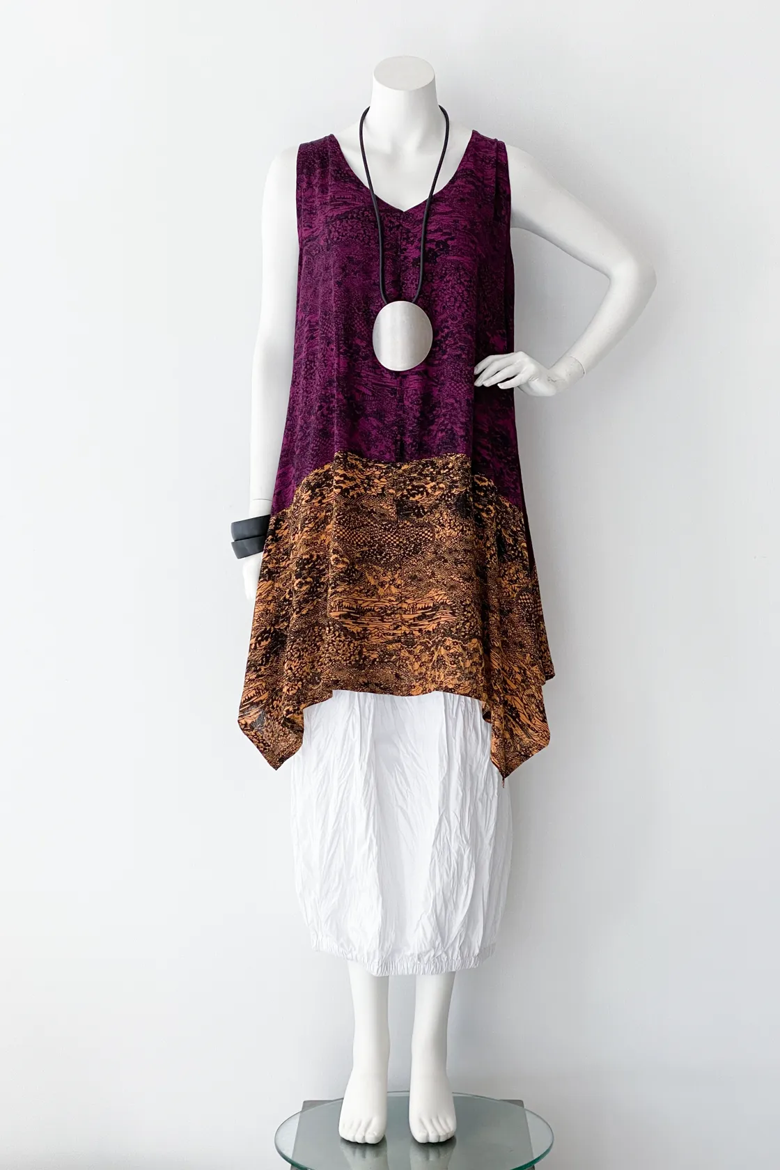 Tahiti Top in Oshima Print Crinkle