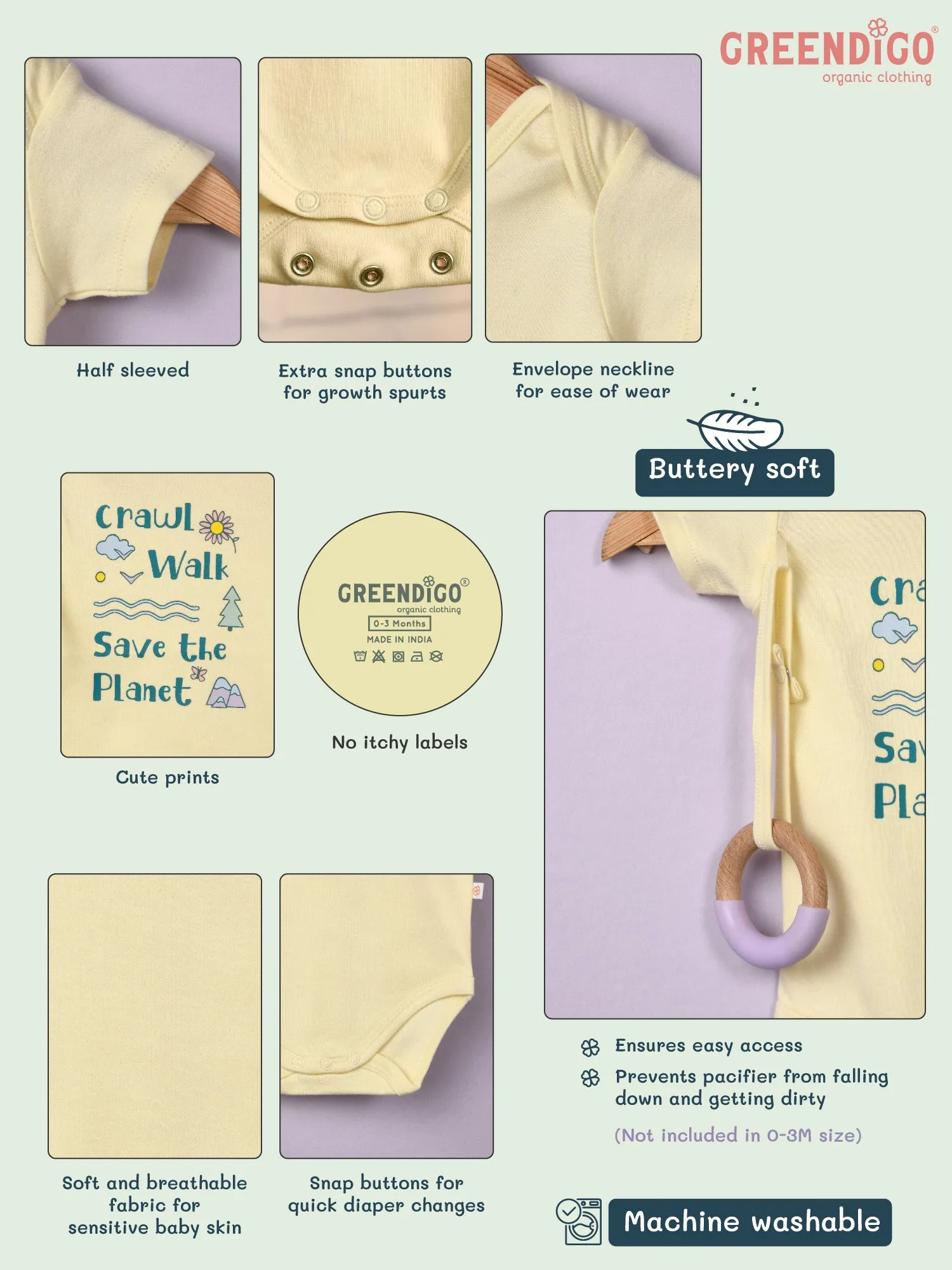 Take small steps - Organic Cotton Bodysuit