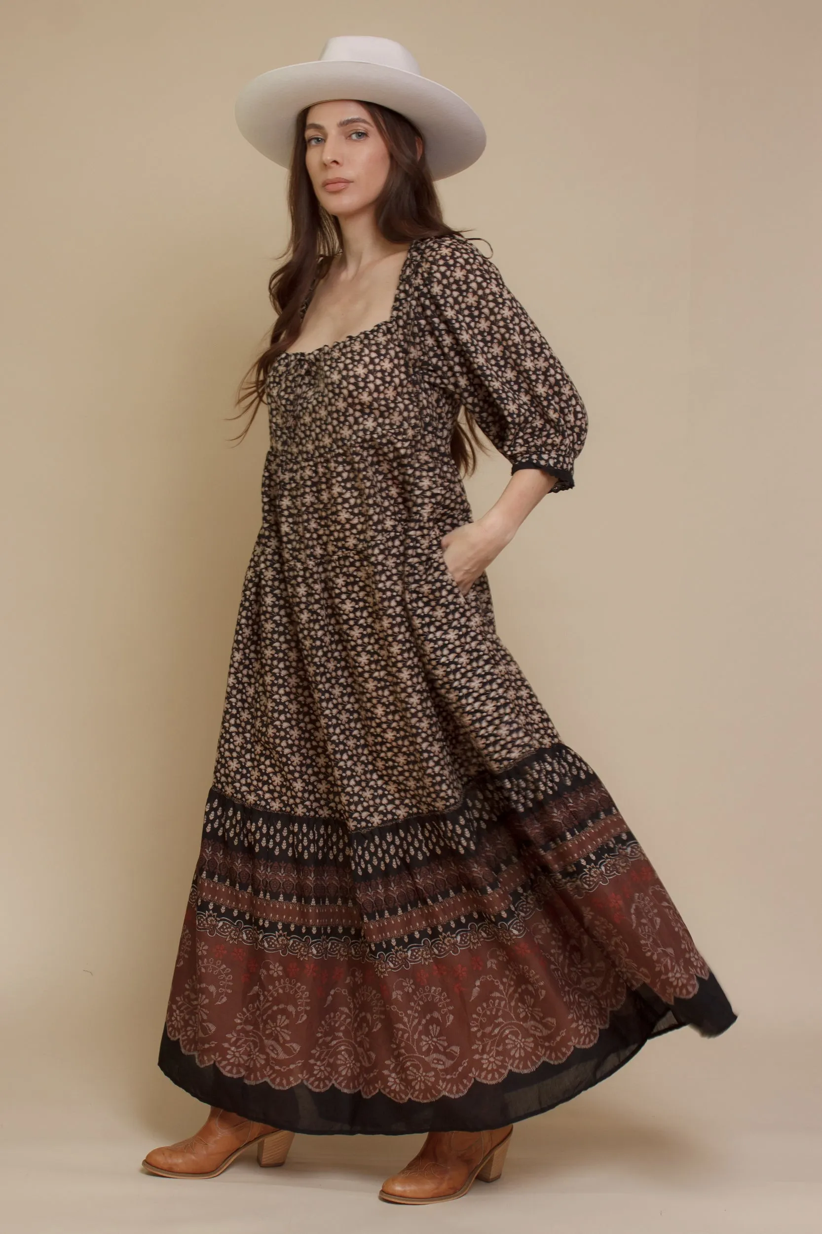 Taya Babydoll Maxi Dress