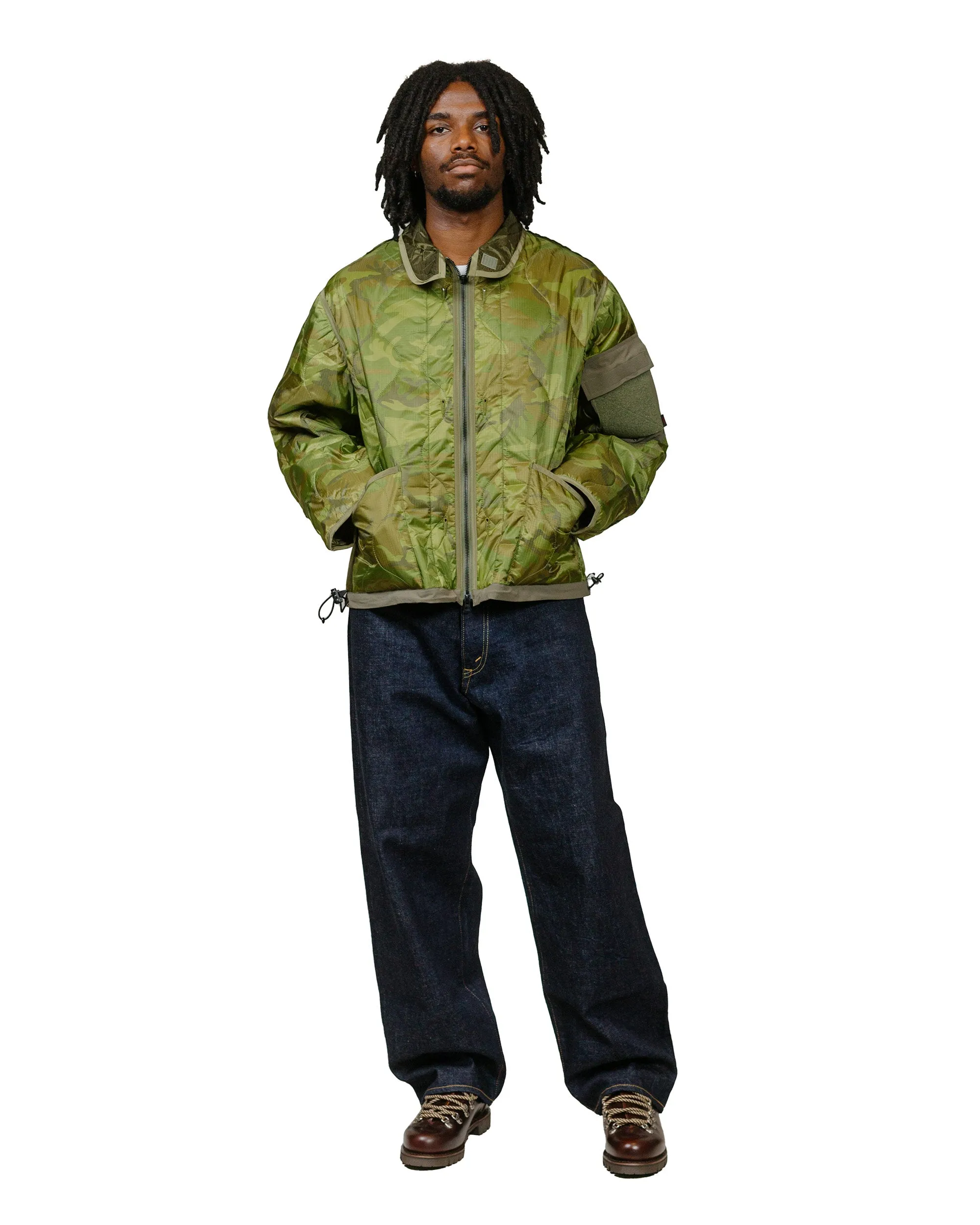 The Corona Utility CJ020 Combat Quilting Liner Jacket Green Leaf Camo