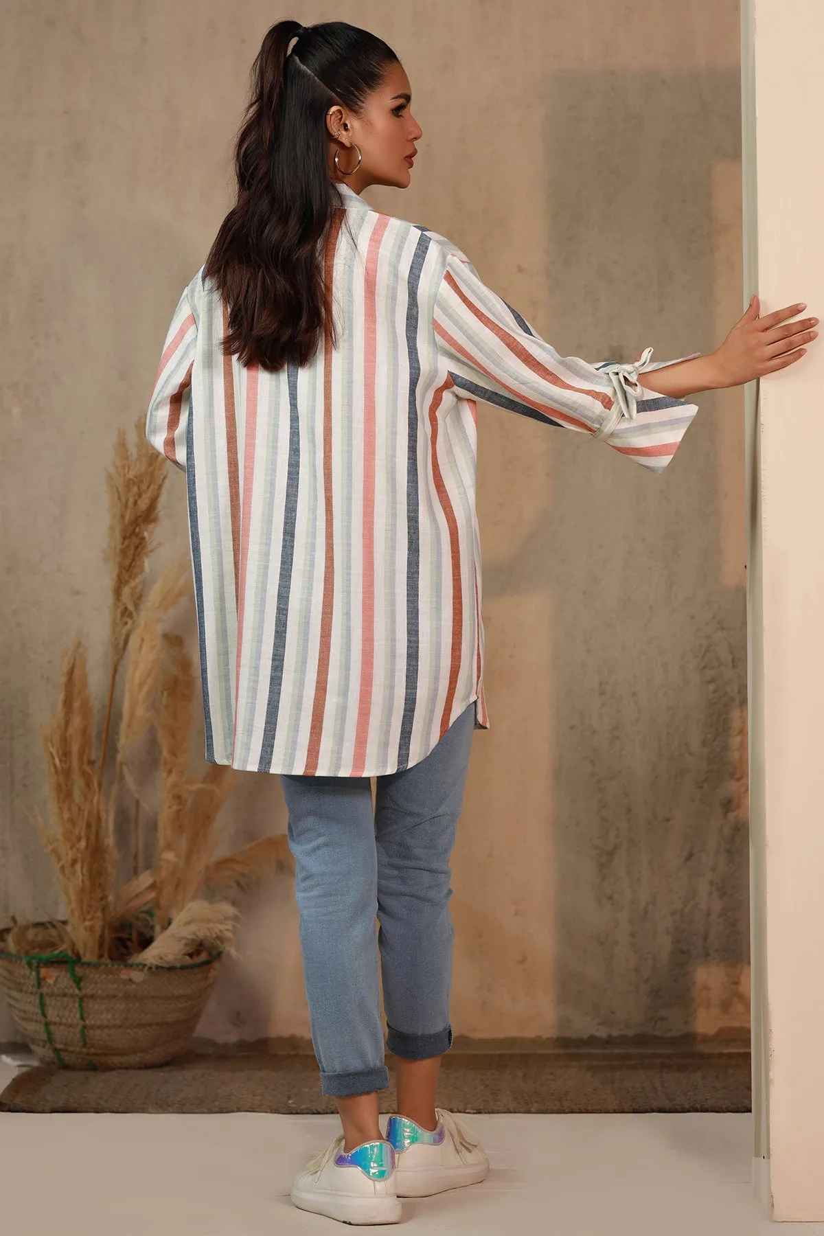 Theodora Stripes Tunic Top - W22 - WTN0010