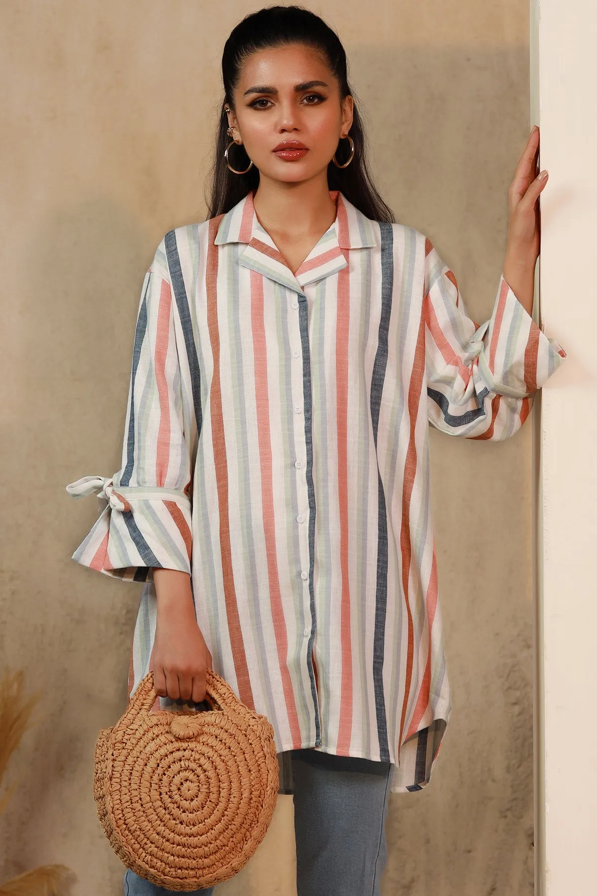 Theodora Stripes Tunic Top - W22 - WTN0010