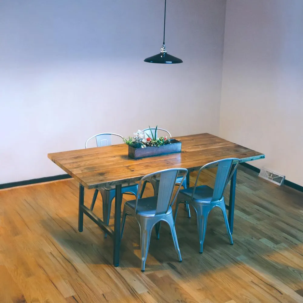 Urban Wood and Steel Dining Table
