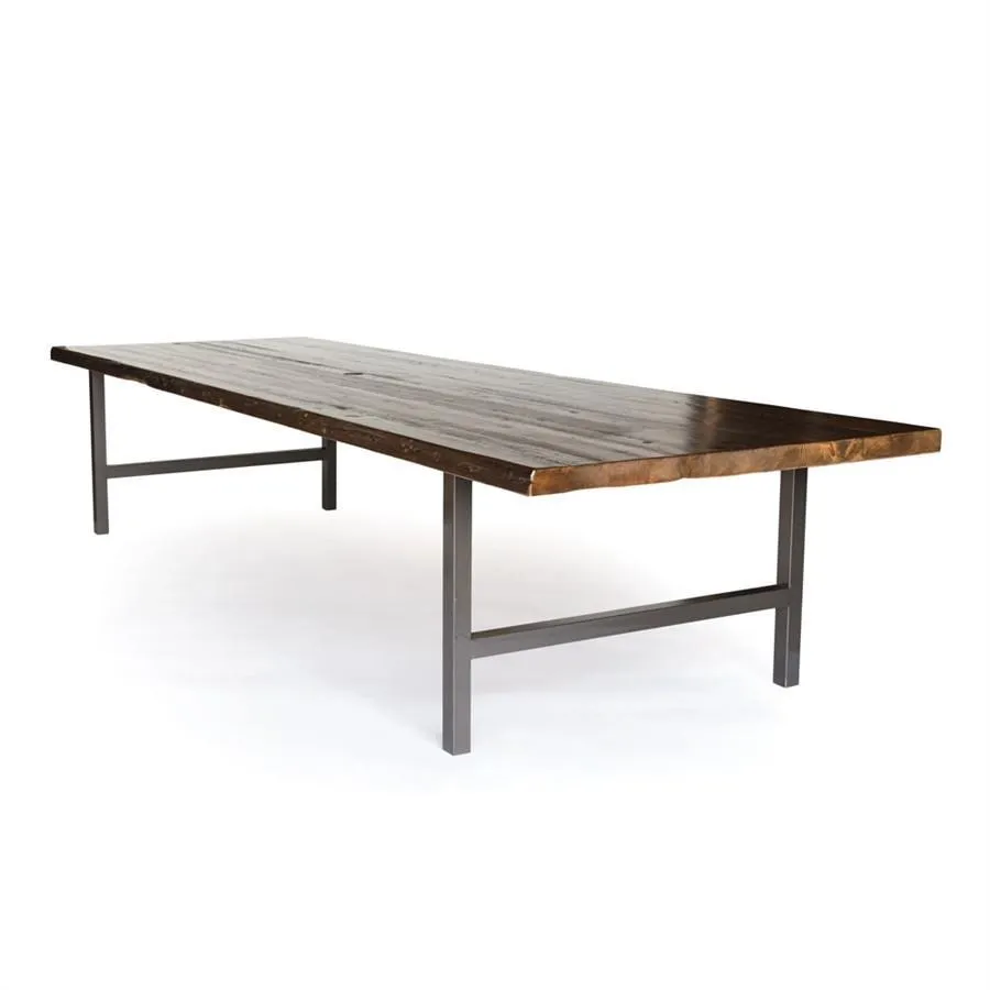 Urban Wood and Steel Dining Table