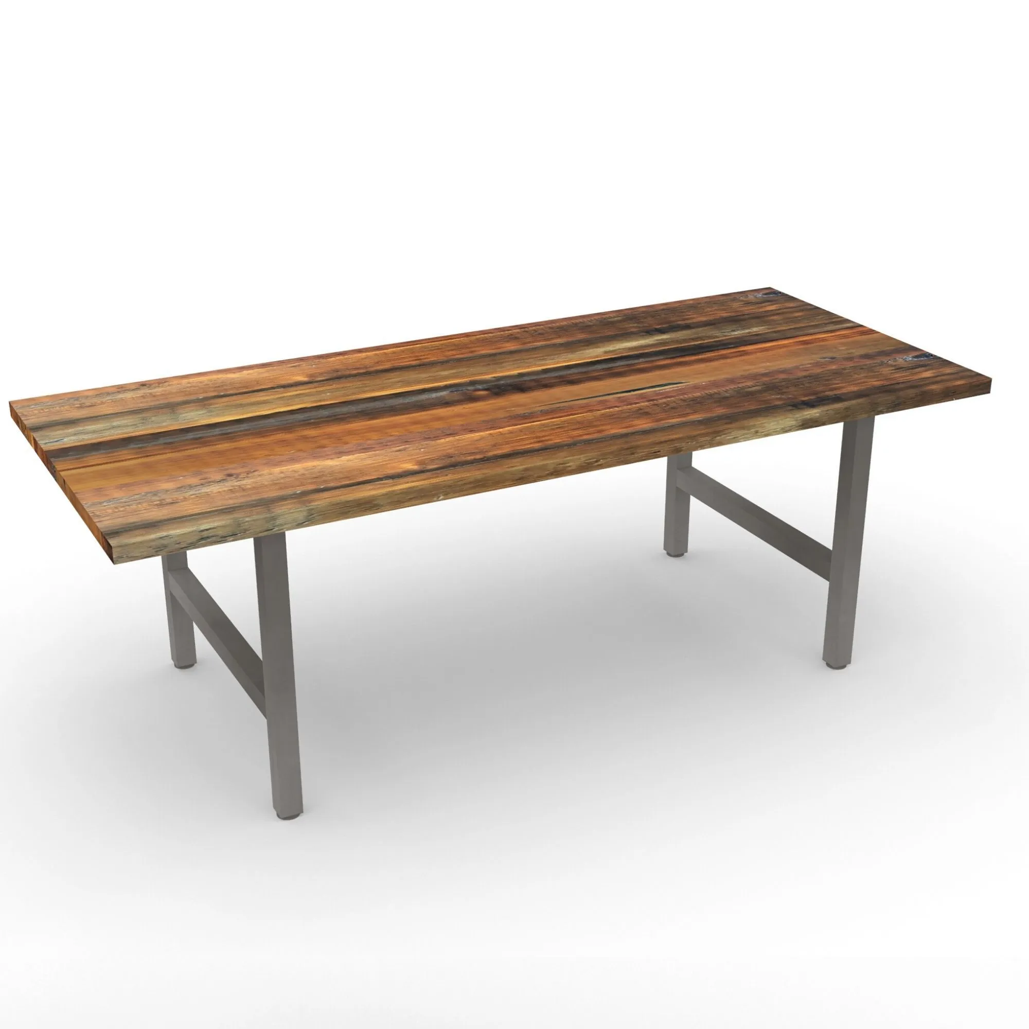 Urban Wood and Steel Dining Table