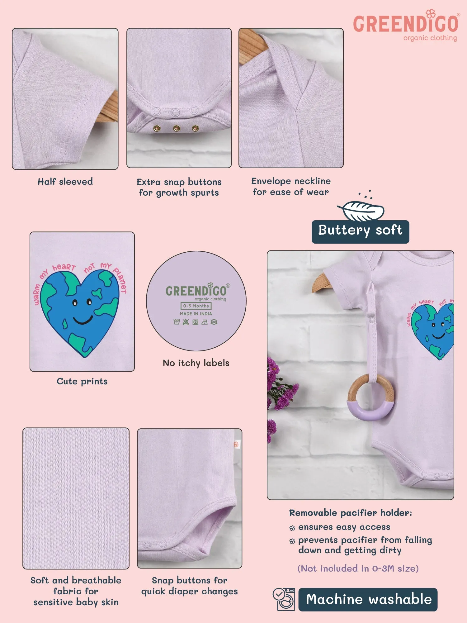 Warm My Heart - Organic Cotton Bodysuit