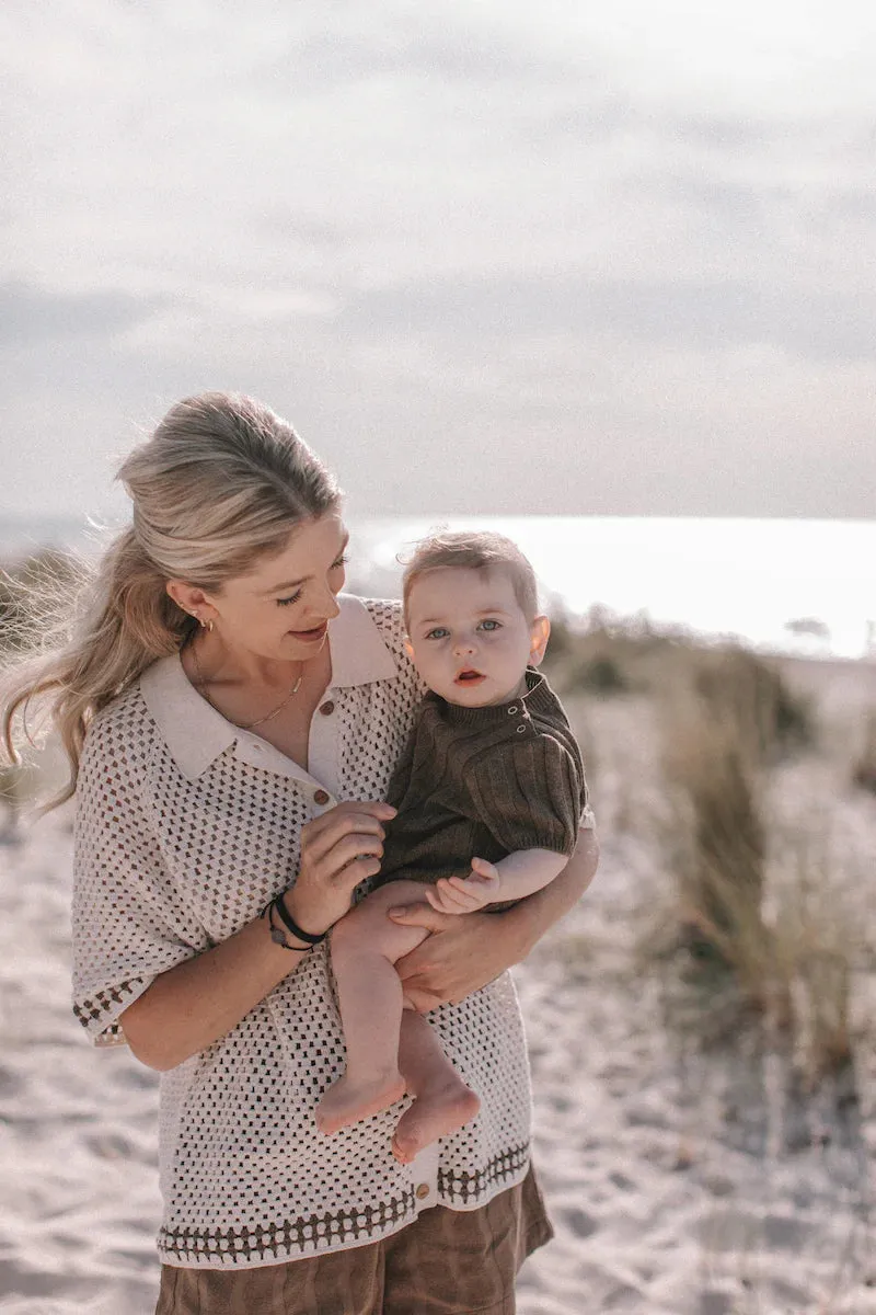 Wide Rib Tee Bodysuit | Mud