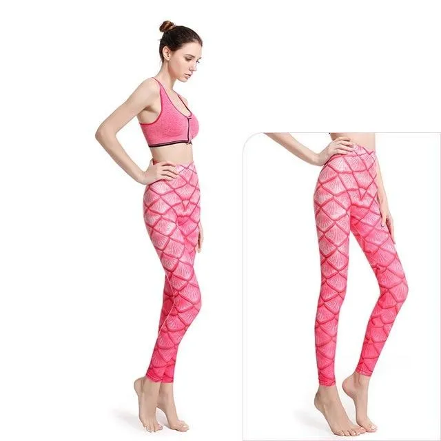Women Leggings: Mermaid Design