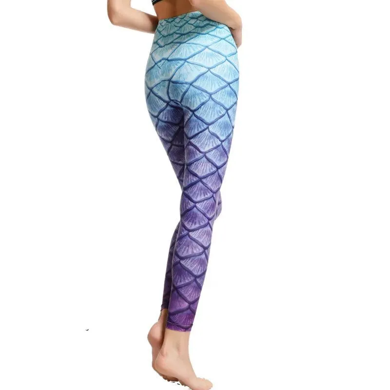 Women Leggings: Mermaid Design