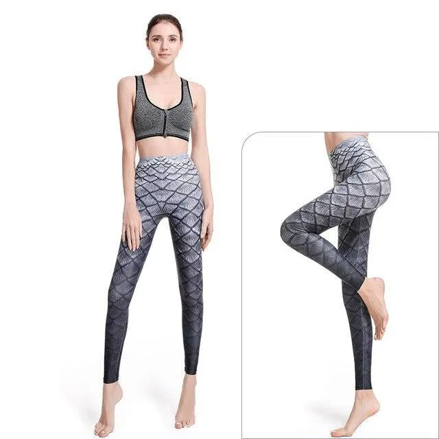 Women Leggings: Mermaid Design