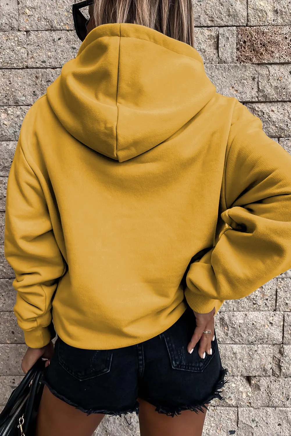 Women's Casual Hoodies Long Sleeve Solid Lightweight Loose Sweatshirt with Pocket