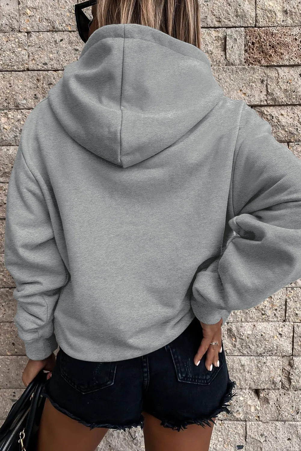Women's Casual Hoodies Long Sleeve Solid Lightweight Loose Sweatshirt with Pocket